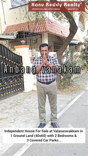 Sankara Pandian on Instagram: "*Sankara Pandian 98946 27556* *Valasaravakkam* *Anbu Nagar* *Independent House* *1 Ground Land* *1600 Sq Ft Built up* *2 Bedrooms* *Big Living area* *Pooja Room* *3 Covered Car Parks* *30 Ft Road* *Near to Chaitanya School, La Chateline School, Pon Vidyashram School, Vani Vidyalaya School & Meenakshi College are within Maximum of 3 KMs distance* *Very Fast developing Location* *Can buy for Residential or Investment purpose* *Price : 3.60 Crores* #hanureddyrealty #v