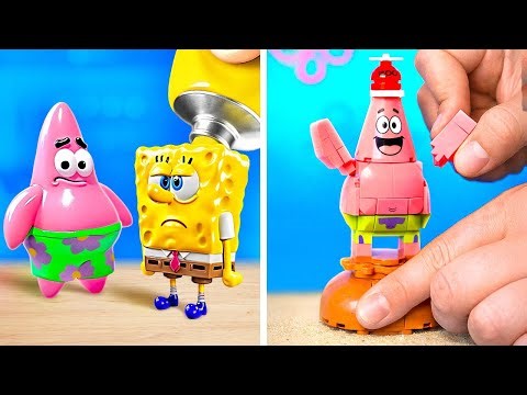 Patrick And Sponge Bob From A Paint Tube? 🎨⭐️🧽 *The Most Satisfying Crafts You Have Ever Seen*