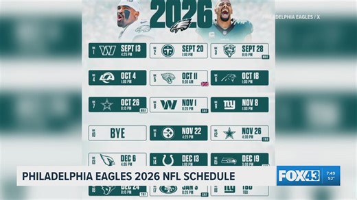 Eagles 2026 schedule release