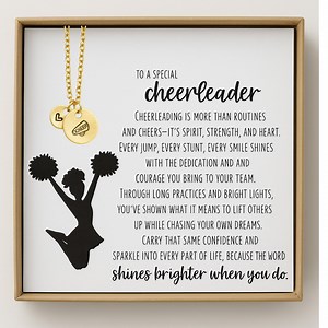 Personalized Cheerleader Gifts | Bulk Gifts for Cheerleading Team | Senior Night Cheer Gift | End of Season Cheer Necklace, Cheer Christmas - Etsy