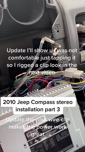 2010 jeep compass stereo installation radio problem addressed part 3 i fixed it later lol