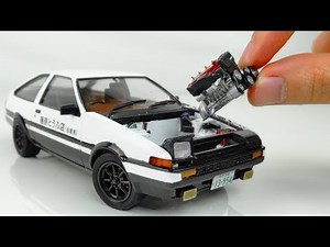 How to Build a Super Realistic Initial-D Toyota AE86 Step by Step: Aoshima 1/24 Model Kit