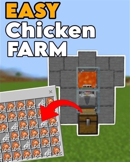 Easy and simple chicken farm Minecraft bedrock 1.21