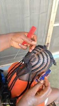 Quick and Simple cornrows hairstyle for your kids #hair #hairstyles #naturalhair
