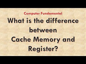 Difference between Cache Memory and Register | Register and Cache Memory | #computerfundamental