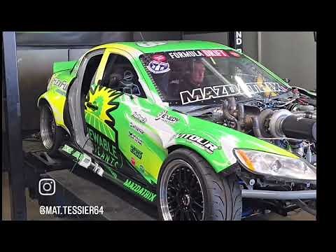 Green Monster 20b RX8 DYNO footage - Formula D 3 Rotor RX8 - Kyle Mohan Racing & DNA Garage