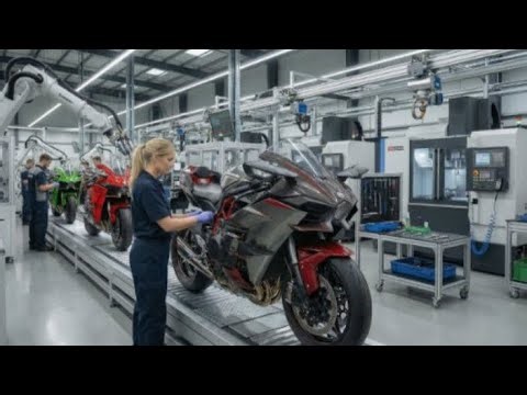 Inside the Kawasaki H2R Factory: How the World's Fastest Track Bike Is Built (Full Process)