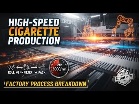 "High-Speed Cigarette Production | Factory Process Breakdown"