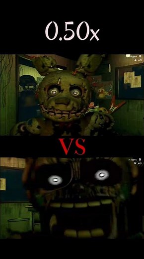 FNaF 3 – Springtrap vs Phantom BB – Jumpscare 0.25x ➜ 2x