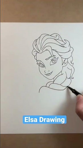 Elsa Drawing | Frozen #shorts #art #drawing #artist #howtodraw #tutorial #howto #frozen #frozen2