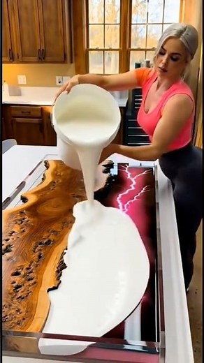 I Built a Marble-Style Electric Neon Pink Epoxy Table From Scratch