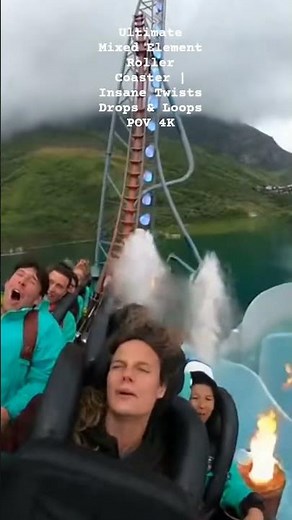 Ultimate Mixed Element Roller Coaster | Insane Twists Drops Loops POV 4K#thrillride #rollercoaster