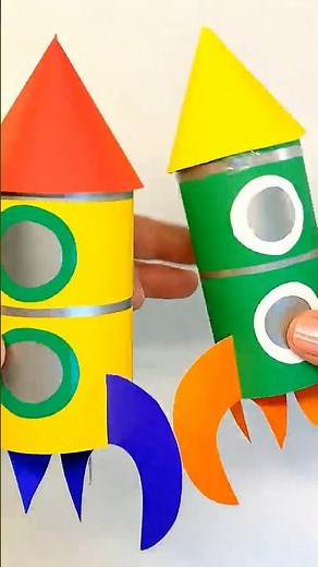 This Toilet Paper Roll Turns Into a Rocket #craftideas #DIY
