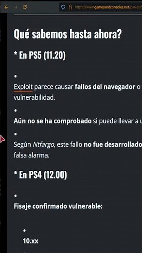 ⚠️ NUEVO EXPLOIT (WEBKIT) PS4 12.00 y PS5 11.20 🔐 #hack #PS4 #PS5 #videojuegos #gaming #noticias