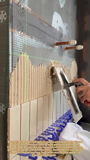 Tile Leveling Clip Trick | Perfect Wall Tile Alignment Hack #TileLevelingClip #TileAlignmentHack