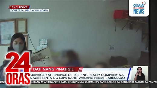 EXCLUSIVE: Walang takas ang manager at finance officer ng realty company sa Cavite na nagbebenta umano ng lupa kahit walang pahintulot mula sa Department of Human Settlements and Urban Development. Dati na raw pinatigil ang operasyon, pero hindi ito sumunod. | 24 Oras