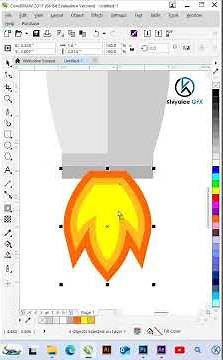 How to create a Flat Rocket in CorelDRAW X7: Easy Tutorial. #rocket #coreldraw
