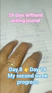 ✨ Week 2 Progress | Left-Hand Writing Journal ✍️ | Days 8–14 🌿
