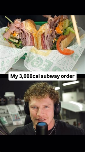 Ben Bjornstad | Fitness Coach & Coach Scaler on Instagram: "What to order at Subway as a hard gainer. Introducing: the 3,000cal sub."