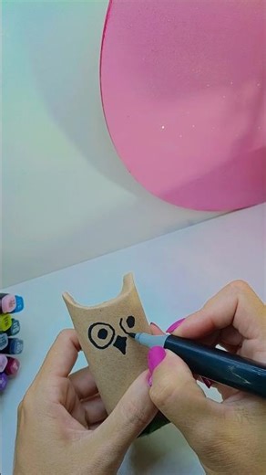 Como fazer uma coruja com rolo de papel