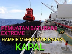 Proses Pemuatan Batubara Dari Tongkang Ke Kapal Besar/Mother Vessel