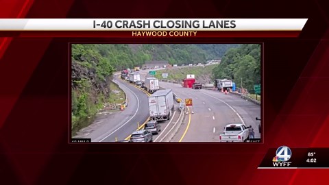Interstate 40 crash halts traffic in area previously damaged by Hurricane Helene