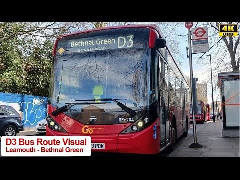 London Bus Adventure: Explore D3 Bus Route from Leamouth to Bethnal Green | Bus Journey On D3 Bus