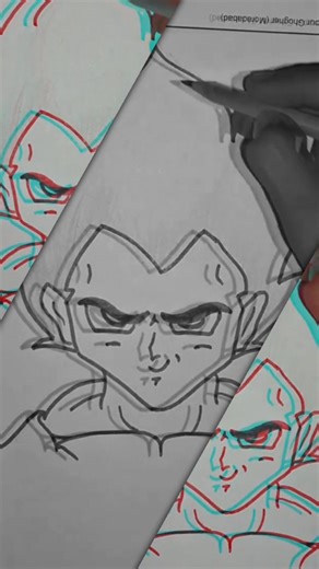 Vegeta anime way drawing ⚡🔥 | #viralshorts #shorts #vegeta #anime