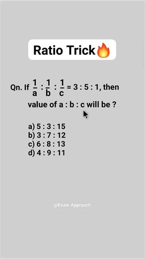 76K views · 1.1K reactions | Ratio short Trick #math #tricks #viralreels | Exam Approach | Facebook