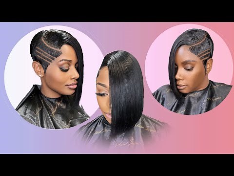 27 Piece Quick weave Lace Closure | Hair Tutorial | Shaved Side
