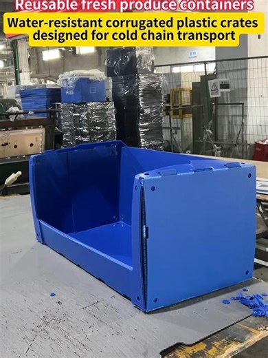 Water-resistant corrugated plastic crates designed for cold chain transport#corrugatedsheet #plasticboard #TurnoverBox #plasticcorrugatedboard #hollowcrates