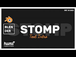 Blender | Kinetic Typography Tutorial | Stomp Text Intro