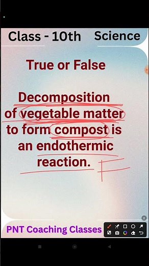 decomposition of vegetable matter to form compost is an endothermic reaction | chemical reactions