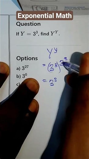 Exponential Math solution #highschoolmath #basicproblems #mathproblem