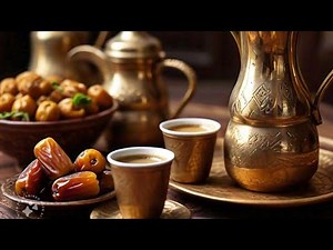 How to make Traditional arabic cofee Gahwa with dates recipe at home yummy Tasty AI generated
