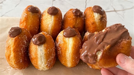 Homemade Chocolate Cream Donuts Recipe | Soft and Fluffy