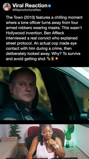 The Town (2010) features a chilling moment where a lone officer turns