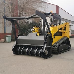 [Hot Item] Tracked Skid Steer with Mulcher Attachment Compact Track Loader