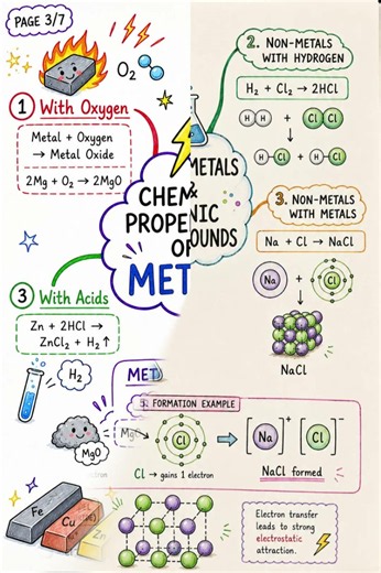 Class 10 Metals and Non-Metals Mind Map | Science Notes #shorts