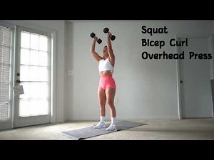 Squat Bicep Curl Overhead Press