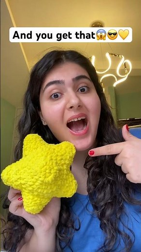 How to crochet star plushie #crochet #youtubeshorts #diy #crochetpatterns #crochetprojects
