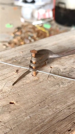 Spring making process with help of Fork #shorts #youtubeshorts #satisfying #machinewonders #12898