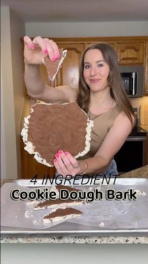 INGREDIENT COOKIE DOUGH BARK🍪 An easy treat! #cookiedough #healthydessert