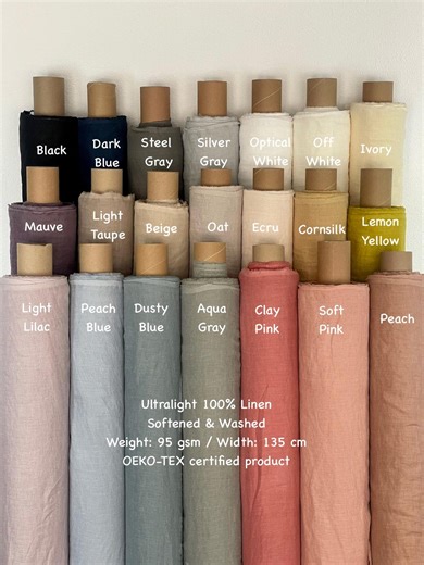 Organic Linen Gauze Fabric Thin Curtain Linen Fabric Soft Washed Semi Sheer Fabric European Flax Lightweight Cheesecloth 95 GSM by the Yard - Etsy