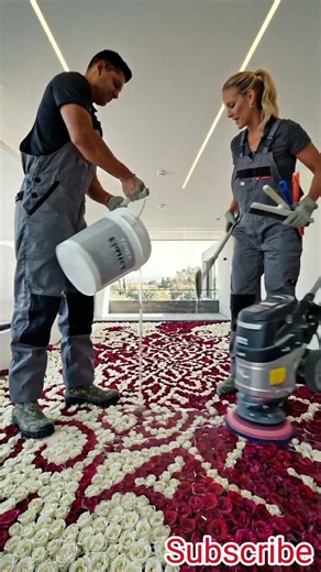 Luxury Red and White Roses Epoxy Marble Floor Bedroom Transformation ✨