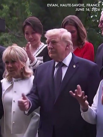Trump is alone as G7 leaders and their spouses take group photo