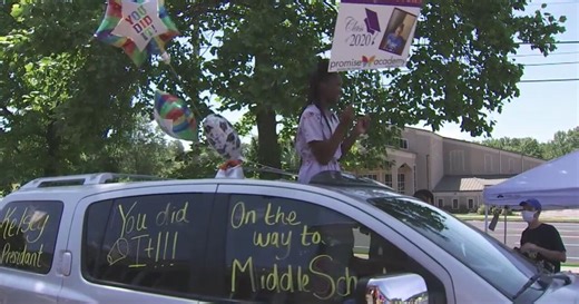 WATCH: Raleigh school gives students a drive-thru graduation