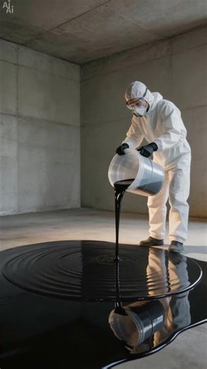 Is This a Hole in the Floor? 😳 Black Mirror Epoxy Reveal