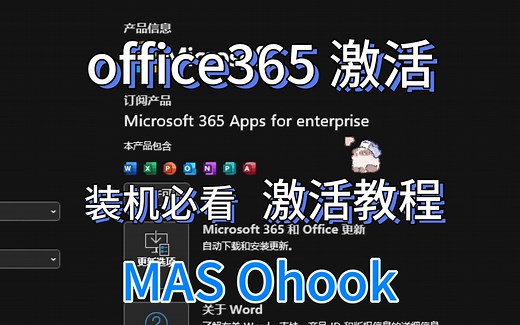【office激活教程】装机必看！手把手教学MAS激活office 365