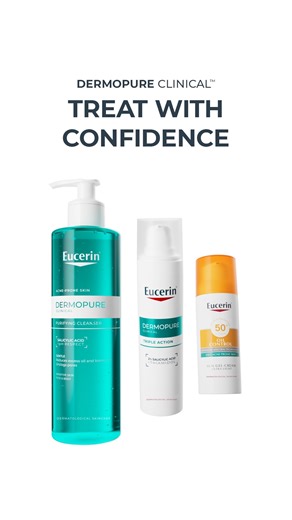💚 Treat with confidence. Meet your new blemish-fighting trio: ✔️ Dermopure Purifying Cleanser – clinically proven to control oil and address blemishes from the very first day ✔️ Dermopure Triple Action – helps clear blemishes, fade post-acne marks & prevent breakouts ✔️ Oil Control SPF50 – high UVA/UVB protection with a long-lasting matte finish Correct blemishes. Boost confidence ✨ Shop now at Superdrug: https://bit.ly/4mmq0nn | Eucerin